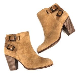 Gianni Bini | Genuine Leather Camel Suede Bootie